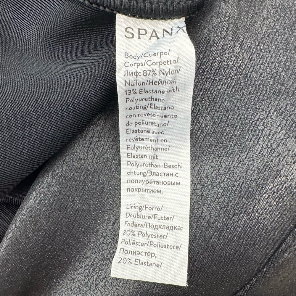 Spanx Black Faux Leather Leggings XS High Rise Shaping - Picture 7 of 12